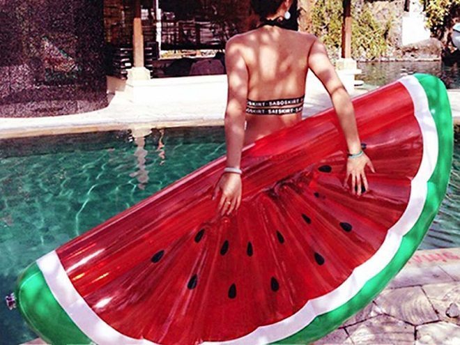 Opblaasbare watermeloen zwemband
